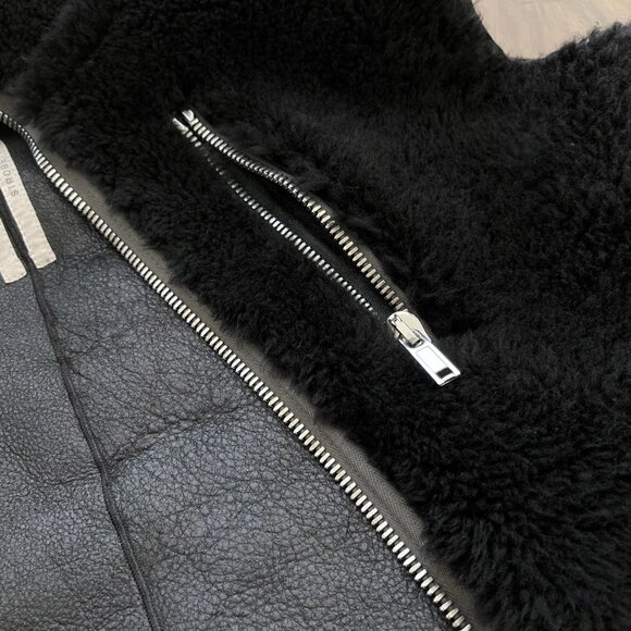 Rick Owens - EU46 GRAIL Lamb Shearling Rare Runway Gimp Vest FW22 Strobe - Picture 12 of 16